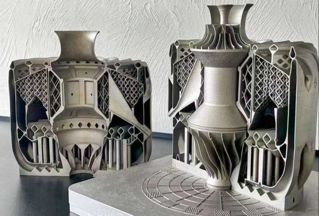 SLM metal aerospace engine cross-section
