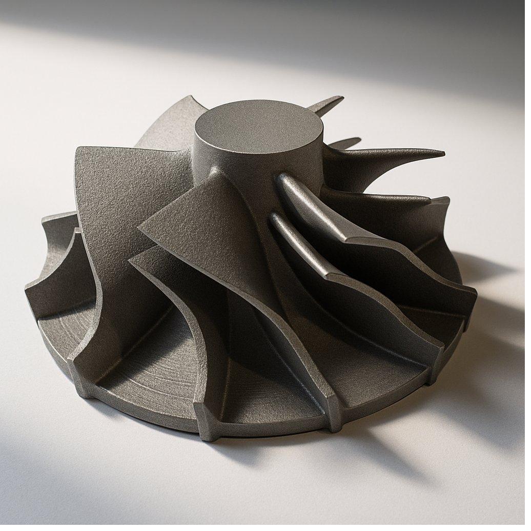 Precision metal 3D printed turbo impeller